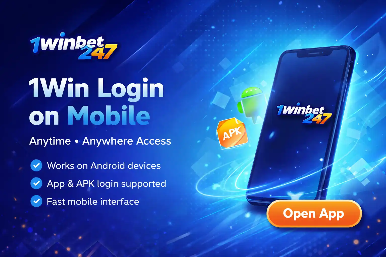 1Win Login on Mobile