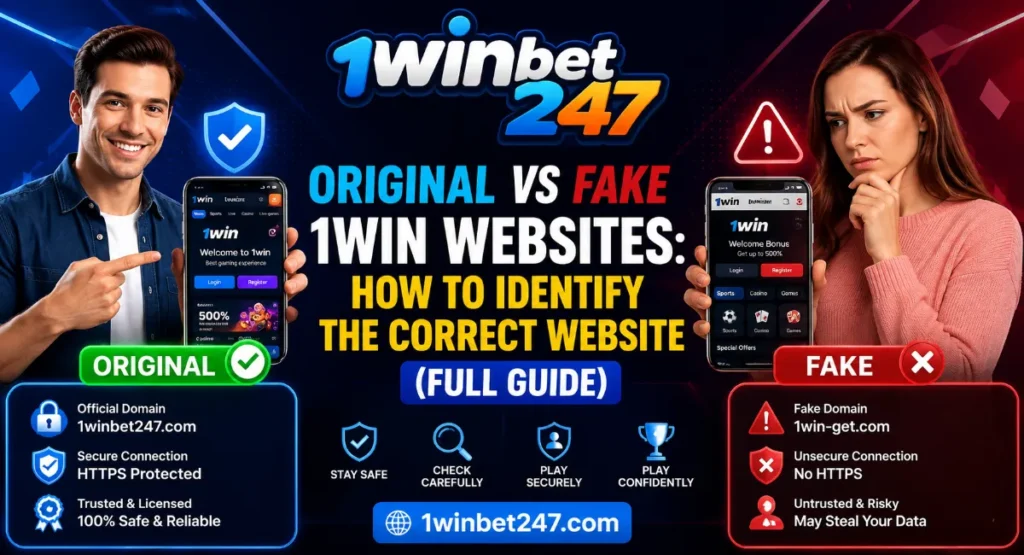 Original vs Fake 1Win Websites
